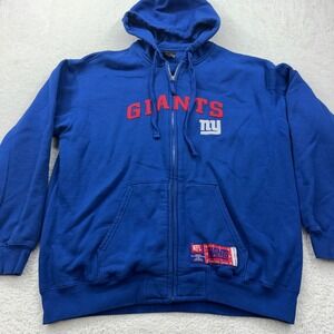 New York Giants NFL Team Apparel Full Zip Hoodie Sweatshirt Mens XL
